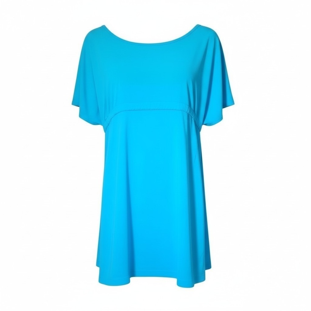 UV Skinz Dress Womens Plus Size 2XL Sky Blue Swim Dress Cover Up UPF 50 Sunwear